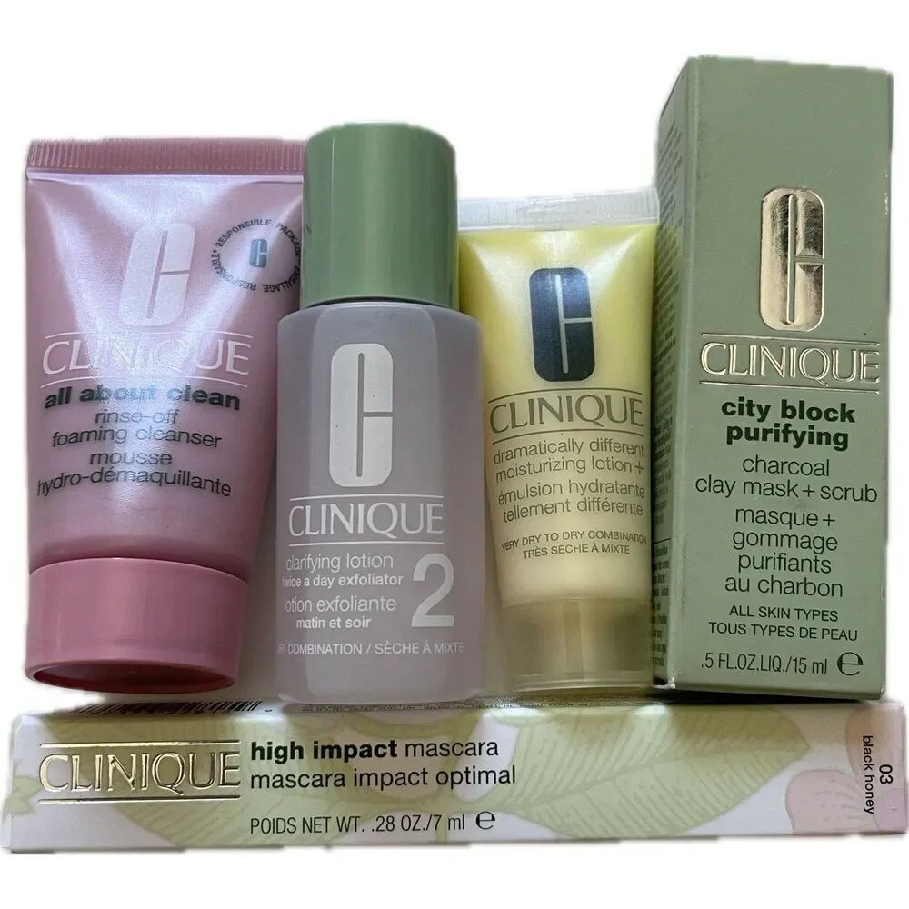Clinique Lot 5 Piece Set Full Size Mascara Makeup Travel/Trial Factory Sealed